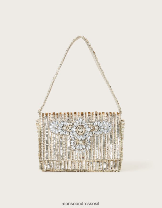 אבזר Monsoon תיק כתף מעוטר קריסטל אופנה נשים HTJ0TZ1235