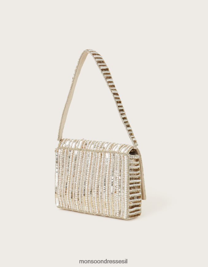 אבזר Monsoon תיק כתף מעוטר קריסטל אופנה נשים HTJ0TZ1235
