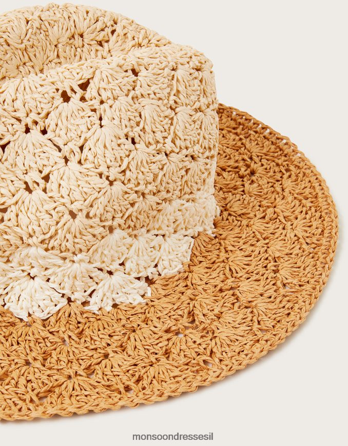 אבזר Monsoon כובע מקרמה פדורה מסוגנן נשים HTJ0TZ1237