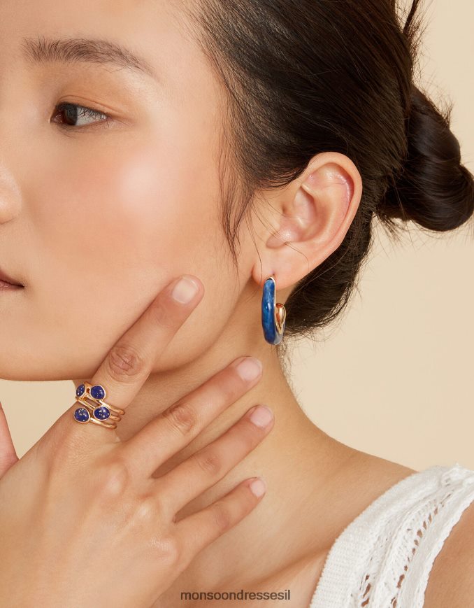 אבזר Monsoon עגילי חישוק שרף מְעוּדָן נשים HTJ0TZ1238