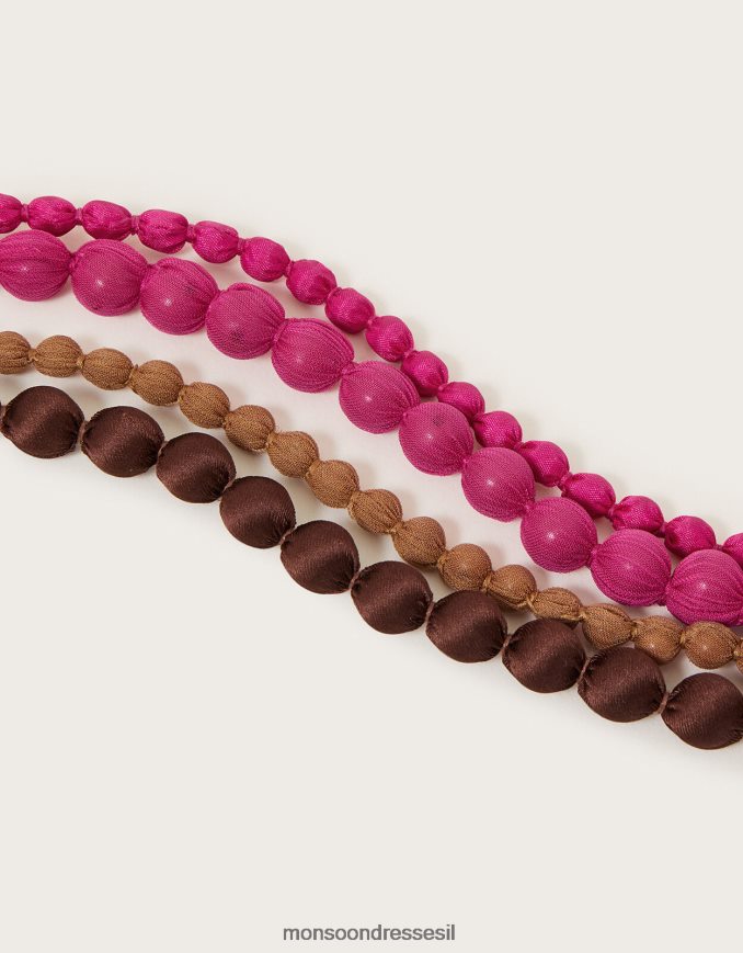 אבזר Monsoon שרשרת חרוזים מרובת בד מסוגנן נשים HTJ0TZ1251