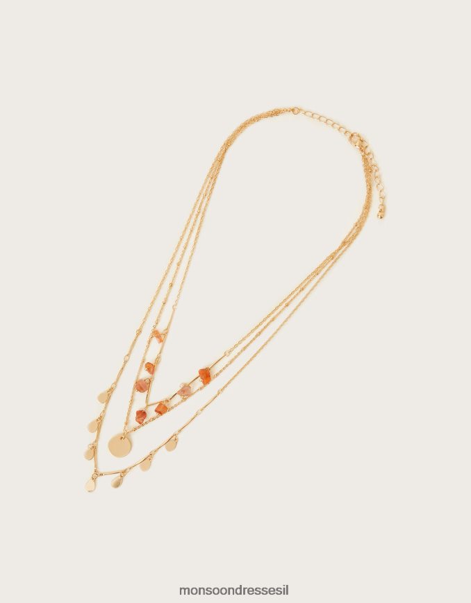 אבזר Monsoon שרשרת שכבות קסם מאבן אופנה נשים HTJ0TZ1260
