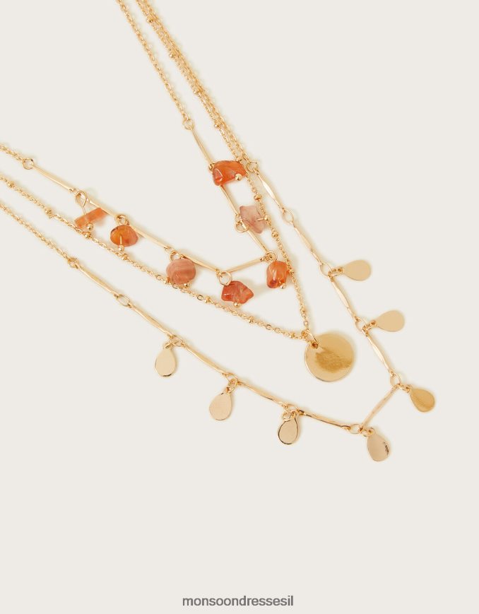 אבזר Monsoon שרשרת שכבות קסם מאבן אופנה נשים HTJ0TZ1260