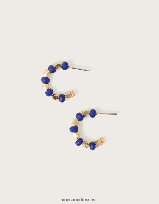 אבזר Monsoon עגילי חישוק עם חרוזים אופנה נשים HTJ0TZ1261