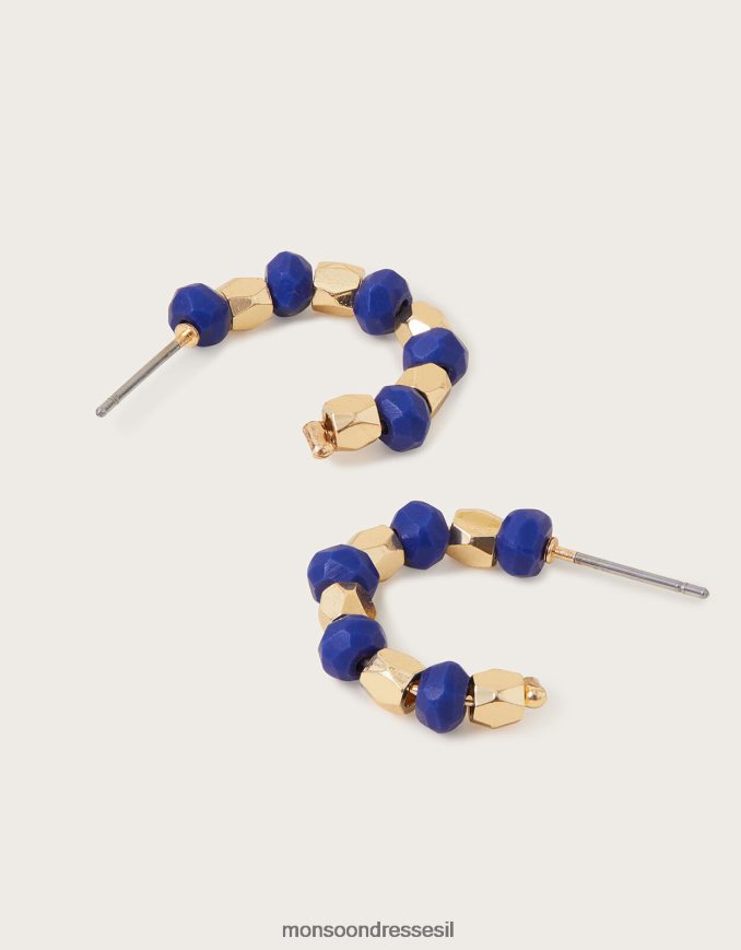 אבזר Monsoon עגילי חישוק עם חרוזים אופנה נשים HTJ0TZ1261