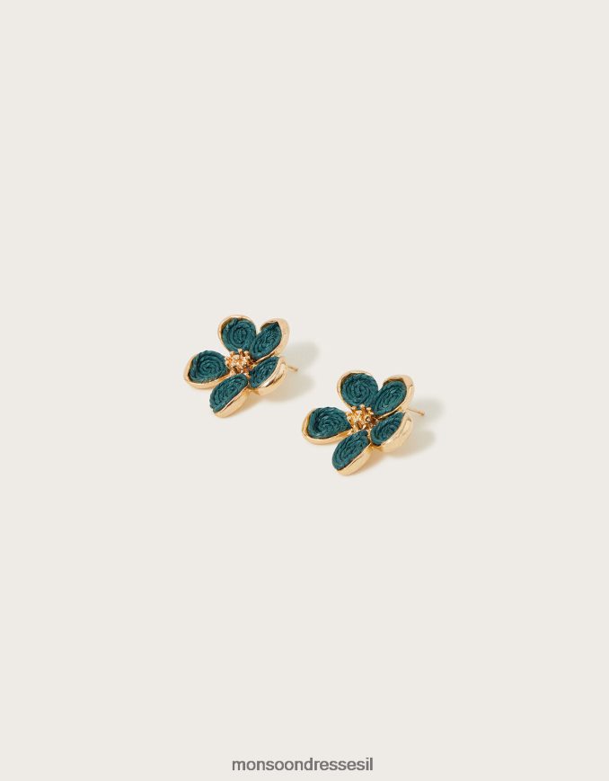 אבזר Monsoon עגילי פרחים צמודים מסוגנן נשים HTJ0TZ1262