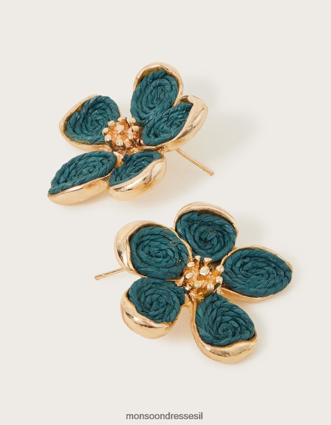 אבזר Monsoon עגילי פרחים צמודים מסוגנן נשים HTJ0TZ1262