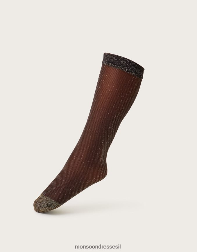 אבזר Monsoon סט גרבי פופ של שלושה זהב נשים HTJ0TZ1266