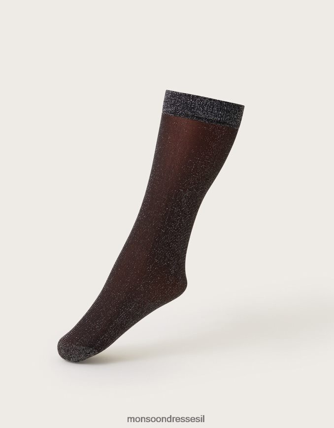 אבזר Monsoon סט גרבי פופ של שלושה כסף נשים HTJ0TZ1267