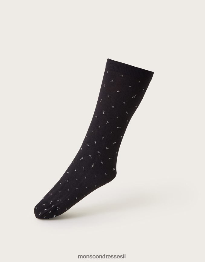 אבזר Monsoon סט גרבי פופ של שלושה כסף נשים HTJ0TZ1267