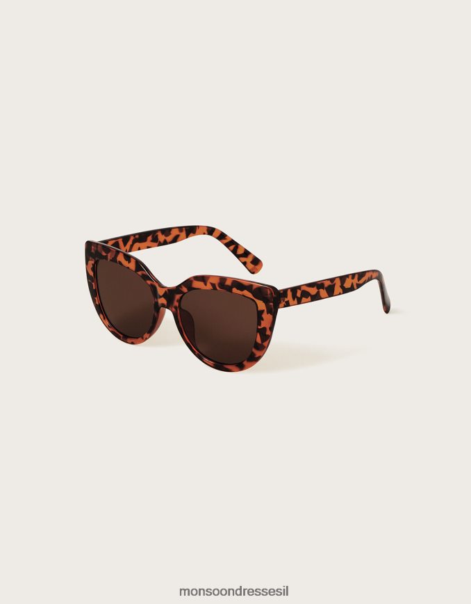 אבזר Monsoon משקפי שמש גדולים עם שריון צב מְעוּדָן נשים HTJ0TZ1271
