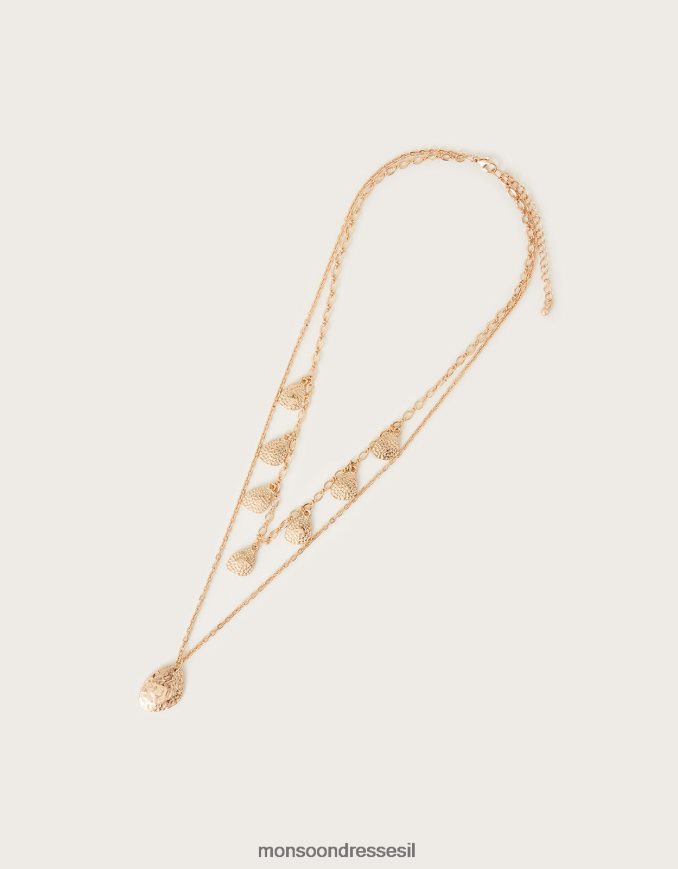 אבזר Monsoon שרשרת שכבות קסם דיסק מסוגנן נשים HTJ0TZ1273
