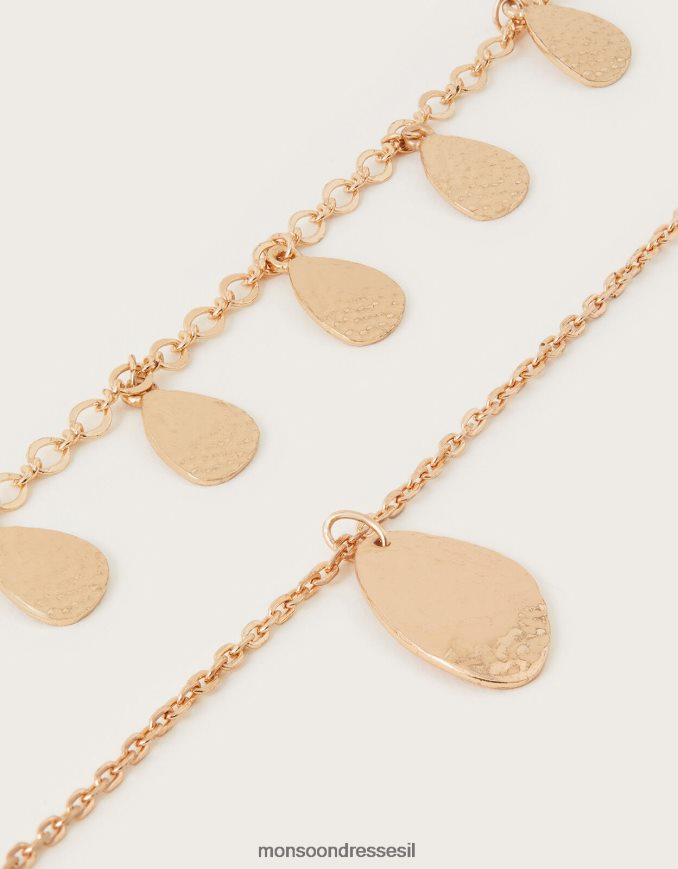 אבזר Monsoon שרשרת שכבות קסם דיסק מסוגנן נשים HTJ0TZ1273