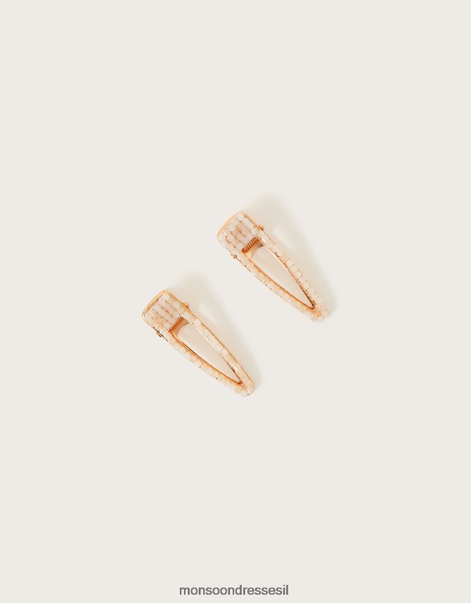 אבזר Monsoon קליפס אבני חן סט של שניים שֶׁנהָב נשים HTJ0TZ1274