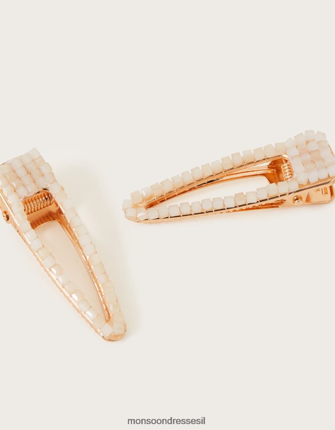 אבזר Monsoon קליפס אבני חן סט של שניים שֶׁנהָב נשים HTJ0TZ1274