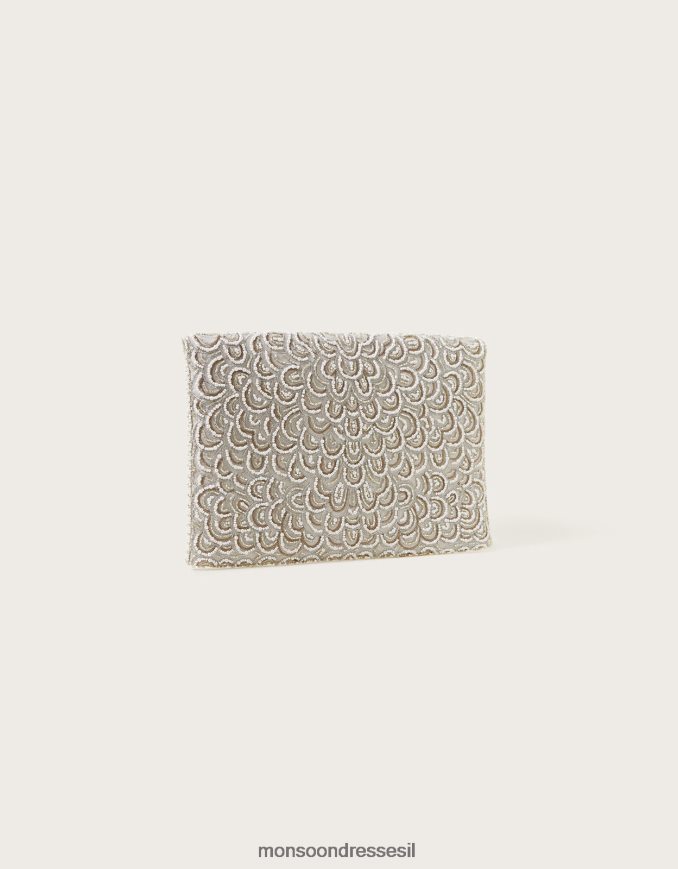 אבזר Monsoon תיק קלאץ' עם מעטפת כלה מעוטרת בציפור מסוגנן נשים HTJ0TZ1276