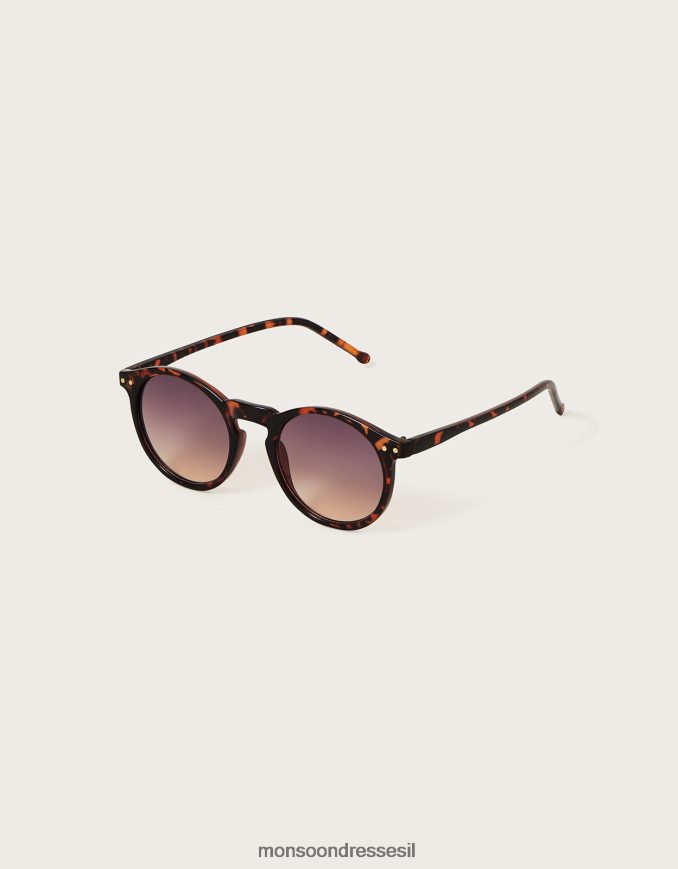 אבזר Monsoon משקפי שמש עגולים עם שריון צב חַם נשים HTJ0TZ1279