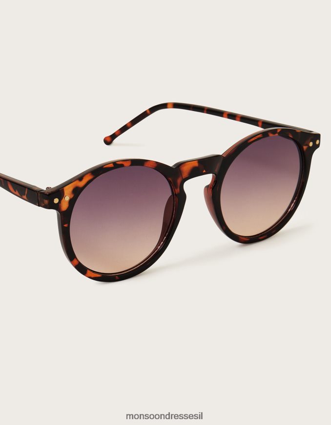 אבזר Monsoon משקפי שמש עגולים עם שריון צב חַם נשים HTJ0TZ1279