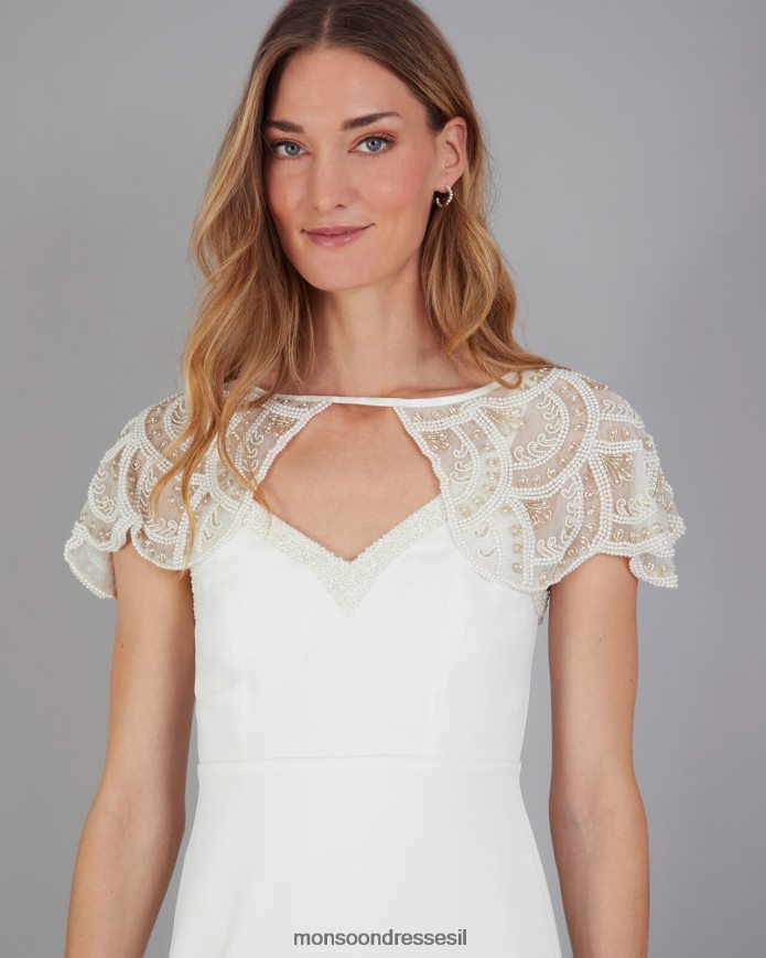 אבזר Monsoon שכמיית כתף כלה מעוטרת שֶׁנהָב נשים HTJ0TZ1287