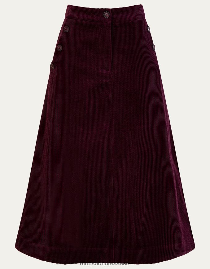 הַלבָּשָׁה Monsoon חצאית מידי כבל סגול (שזיף) נשים HTJ0TZ128