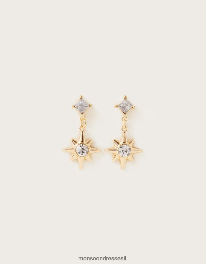 אבזר Monsoon עגילי טיפה קטנים עם כוכבים מסוגנן נשים HTJ0TZ1298