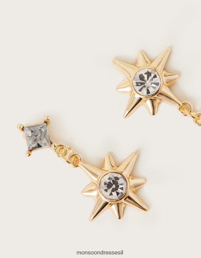 אבזר Monsoon עגילי טיפה קטנים עם כוכבים מסוגנן נשים HTJ0TZ1298