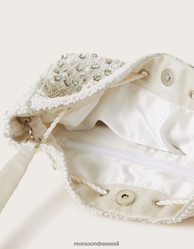 אבזר Monsoon תיק פאוץ' מעוטר פנינים מסוגנן נשים HTJ0TZ1299