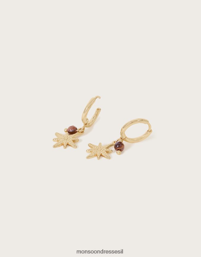 אבזר Monsoon עגילי האג'י הופ כוכבים אופנה נשים HTJ0TZ1301