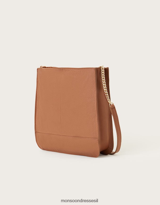 אבזר Monsoon תיק עור גדול לרוחב גוף מסוגנן נשים HTJ0TZ1310