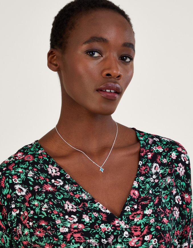 אבזר Monsoon שרשרת כוכבים עדינה מכסף סטרלינג מסוגנן נשים HTJ0TZ1311