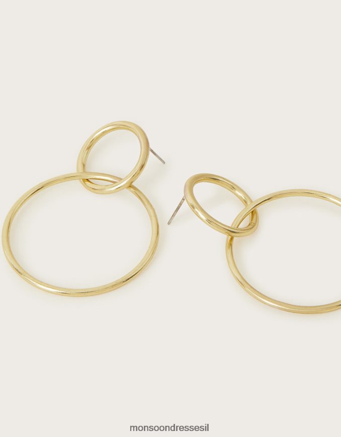 אבזר Monsoon עגילי חישוק כפול של סיביליה מסוגנן נשים HTJ0TZ1319