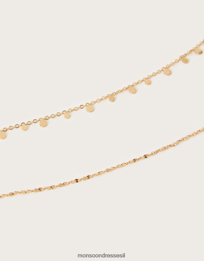 אבזר Monsoon שרשרת שכבות פשוטה מְעוּדָן נשים HTJ0TZ1339