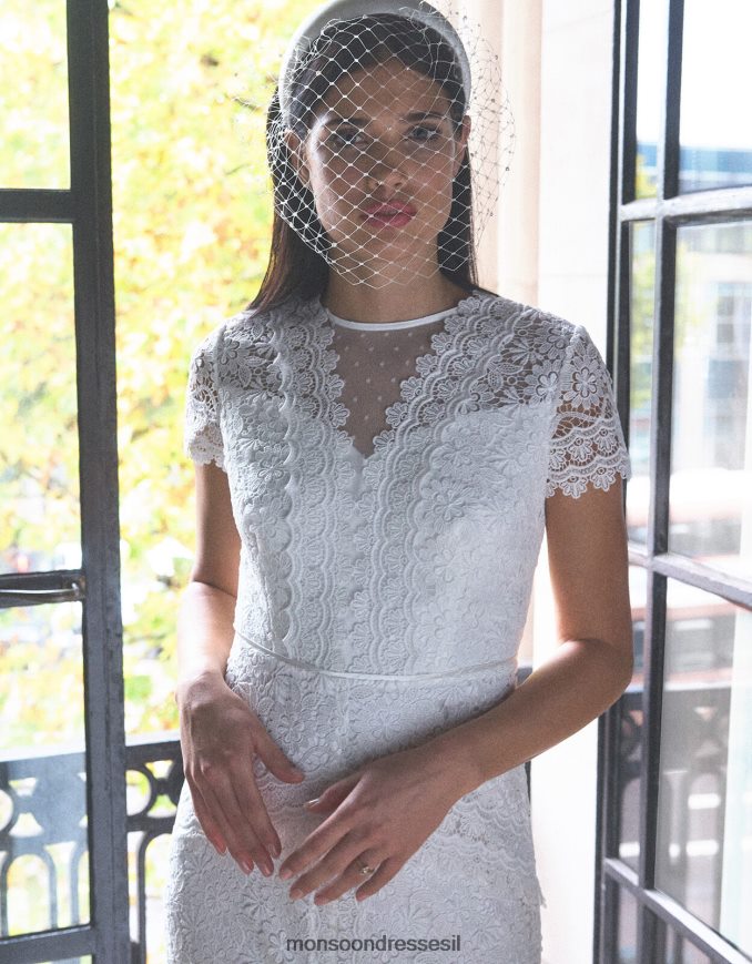 אבזר Monsoon סרט כלה נטו פנינים אופנה נשים HTJ0TZ1347