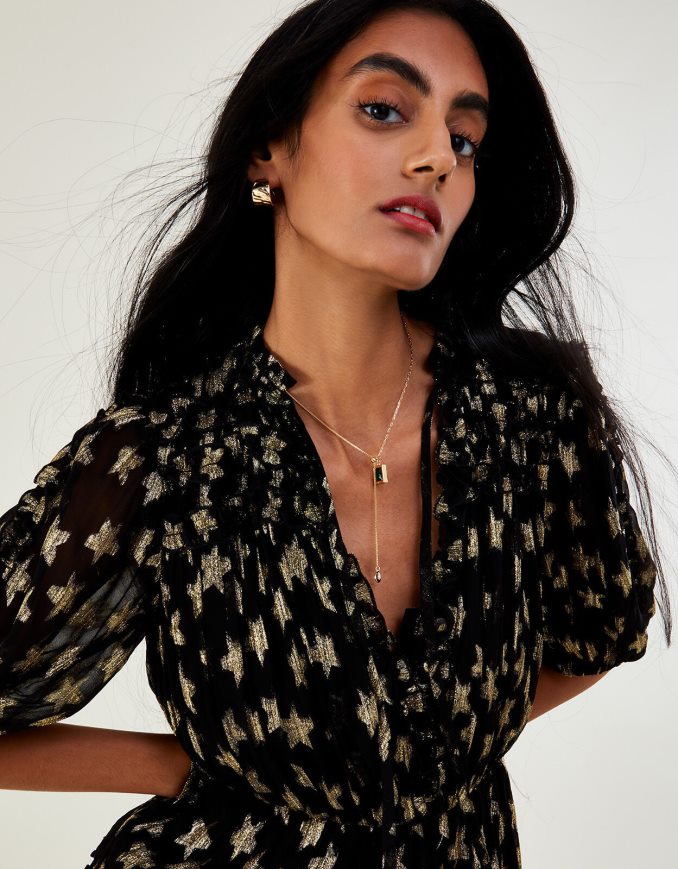 אבזר Monsoon שרשרת תליון אבני חן מְעוּדָן נשים HTJ0TZ1358