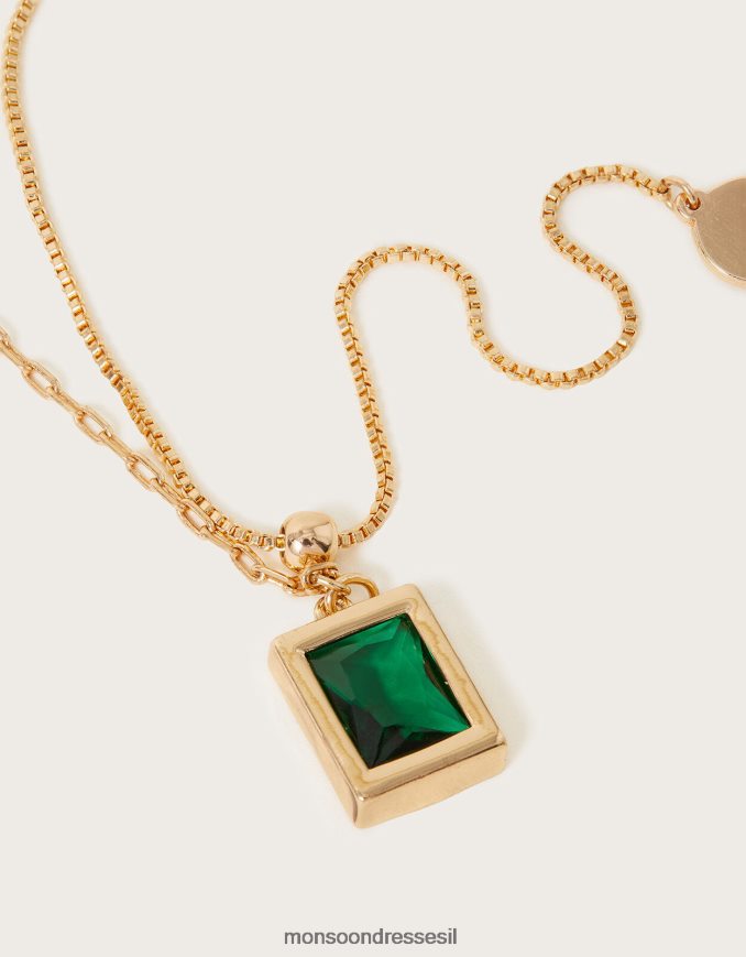 אבזר Monsoon שרשרת תליון אבני חן מְעוּדָן נשים HTJ0TZ1358