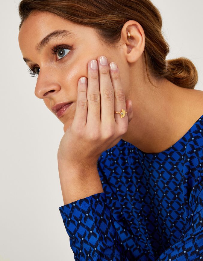 אבזר Monsoon טבעת מאוורר בודדת זהב נשים HTJ0TZ1372