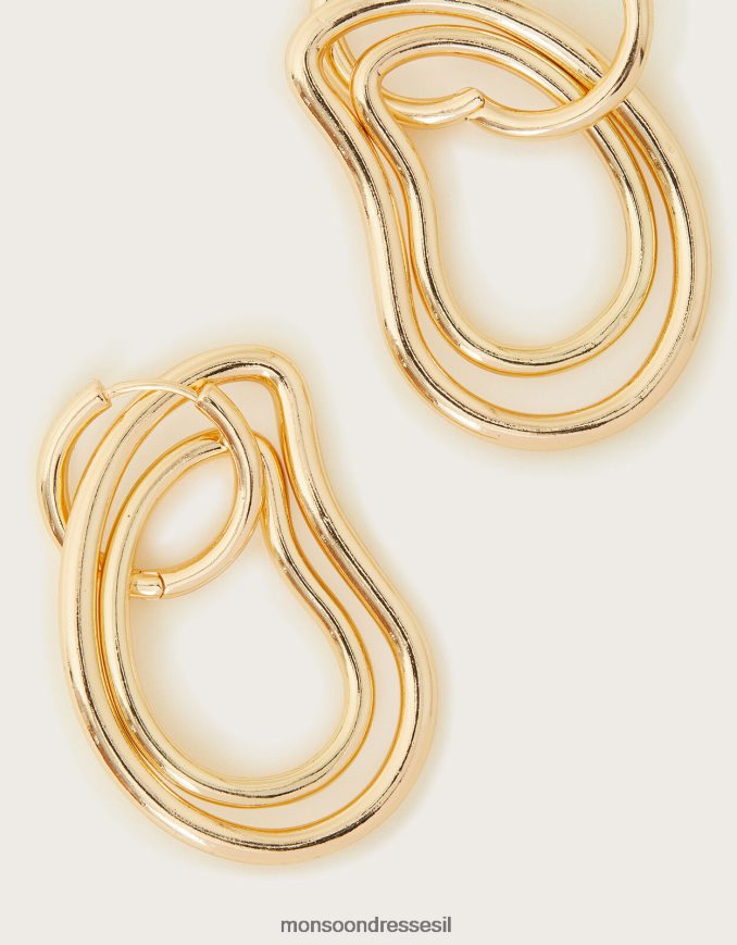 אבזר Monsoon עגילי חישוק מופשטים מסוגנן נשים HTJ0TZ1374