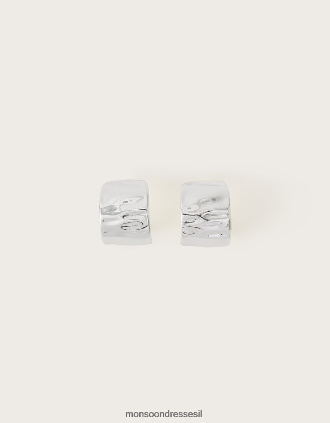 אבזר Monsoon עגילי חישוק רגילים קטנים כסף נשים HTJ0TZ1382