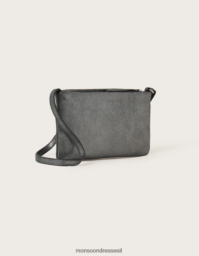 אבזר Monsoon תיק מיני צולב גוף מעור מתכתי אופנה נשים HTJ0TZ1396