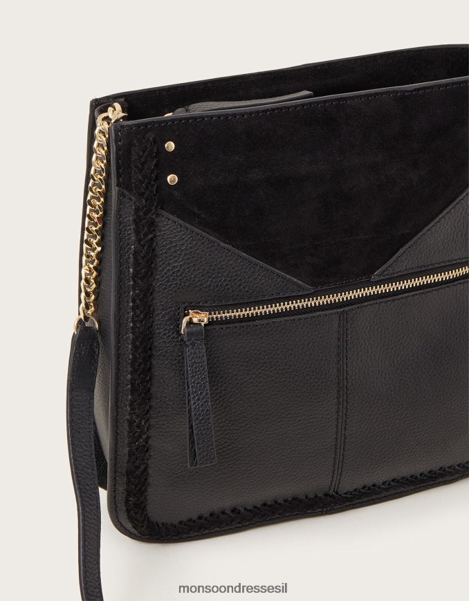 אבזר Monsoon תיק עור גדול לרוחב גוף מְעוּדָן נשים HTJ0TZ1397