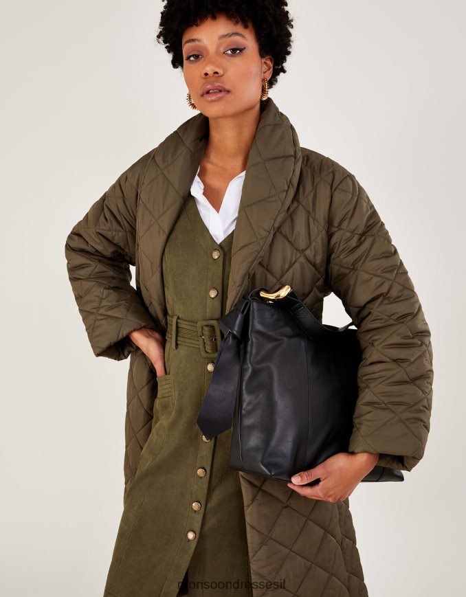 אבזר Monsoon תיק כתף מעור עם טבעת אופנה נשים HTJ0TZ1399