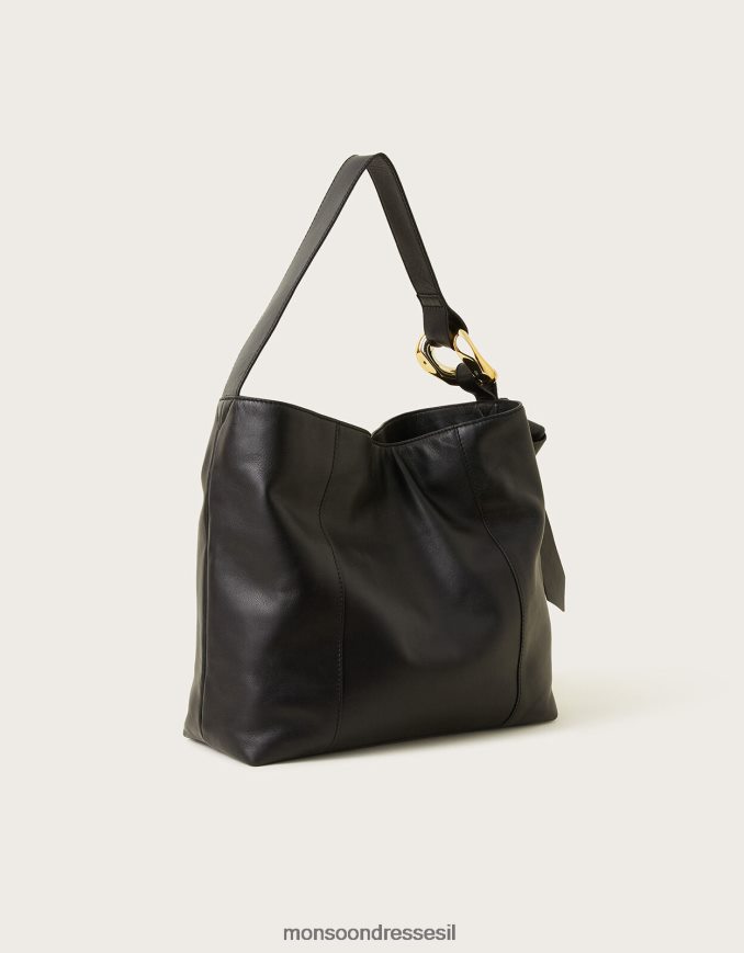 אבזר Monsoon תיק כתף מעור עם טבעת אופנה נשים HTJ0TZ1399