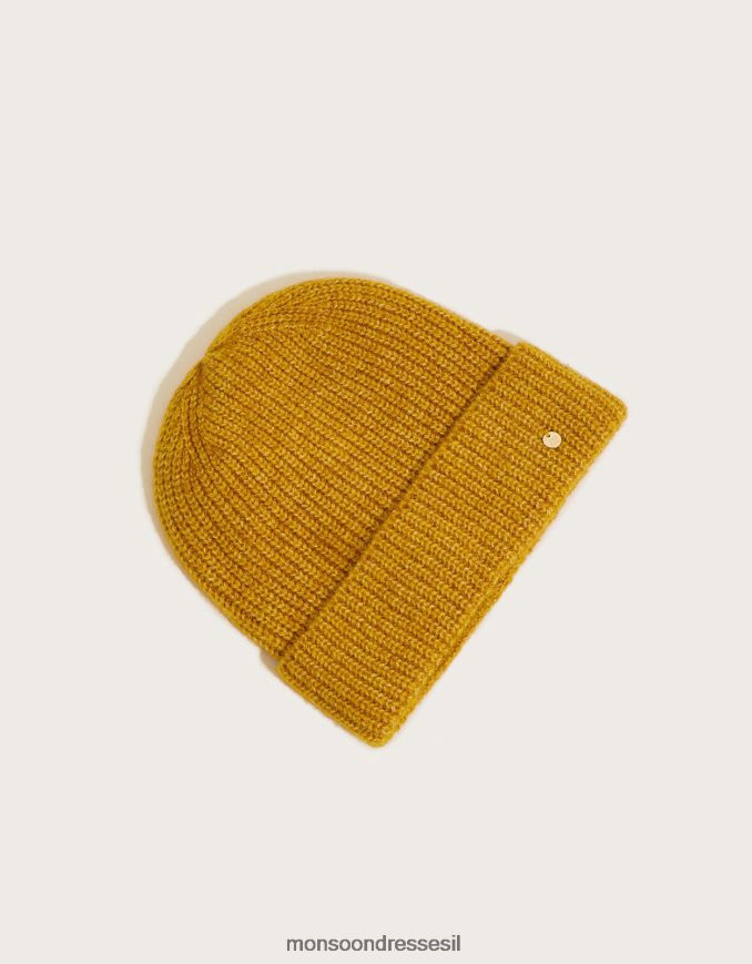 אבזר Monsoon כובע פוף רך במיוחד עם פוליאסטר ממוחזר צהוב (אוקרה) נשים HTJ0TZ1403