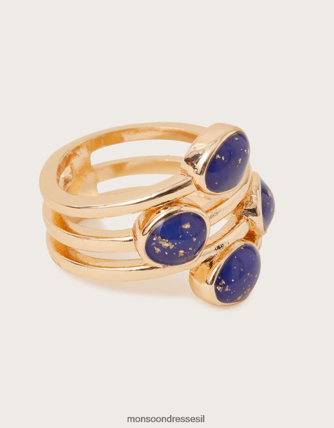 אבזר Monsoon טבעת אבן עבה זהב נשים HTJ0TZ1427