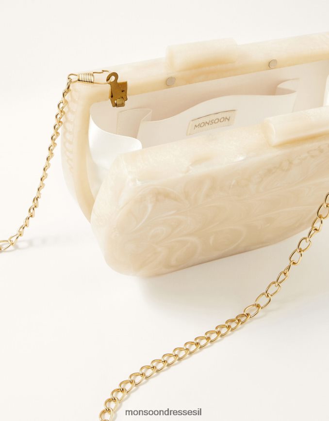 אבזר Monsoon תיק קלאץ' כלה שרף אופנה נשים HTJ0TZ1438