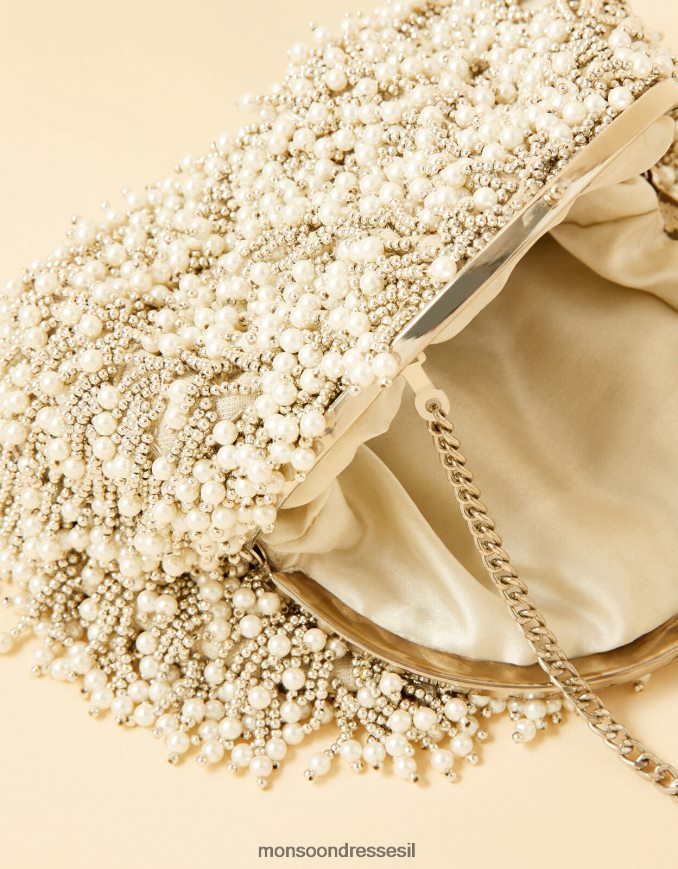 אבזר Monsoon תיק קלאץ' כלה עם חרוזים מְעוּדָן נשים HTJ0TZ1439