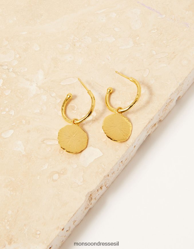 אבזר Monsoon חישוקי מטבעות מצופים זהב מְעוּדָן נשים HTJ0TZ1454