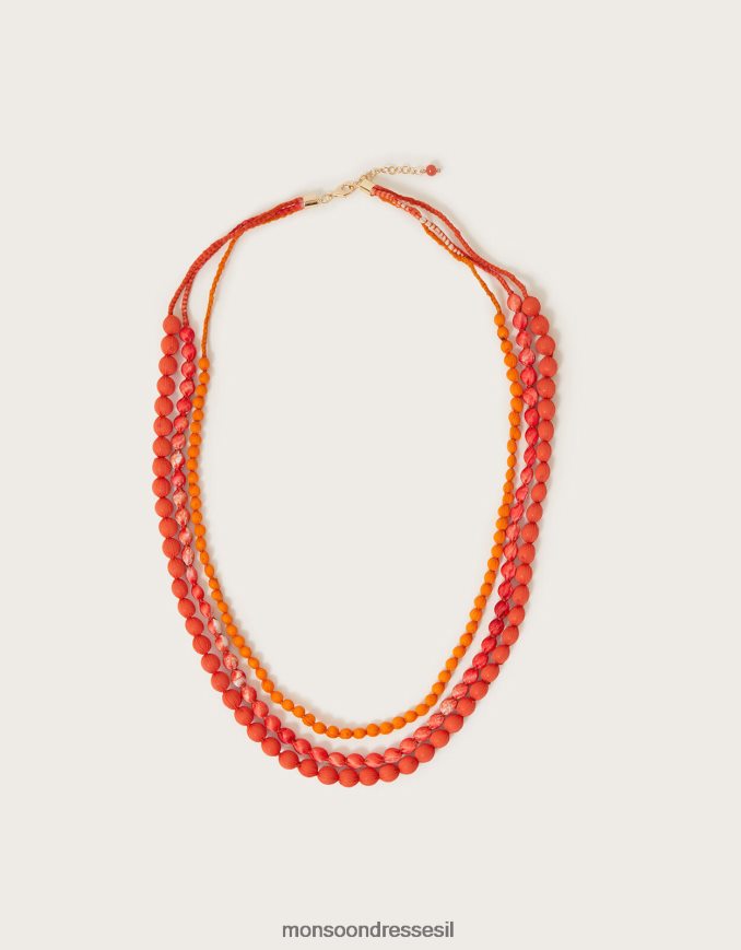 אבזר Monsoon שרשרת בשכבות חרוזי בד מְעוּדָן נשים HTJ0TZ1456