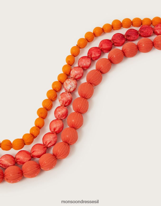 אבזר Monsoon שרשרת בשכבות חרוזי בד מְעוּדָן נשים HTJ0TZ1456