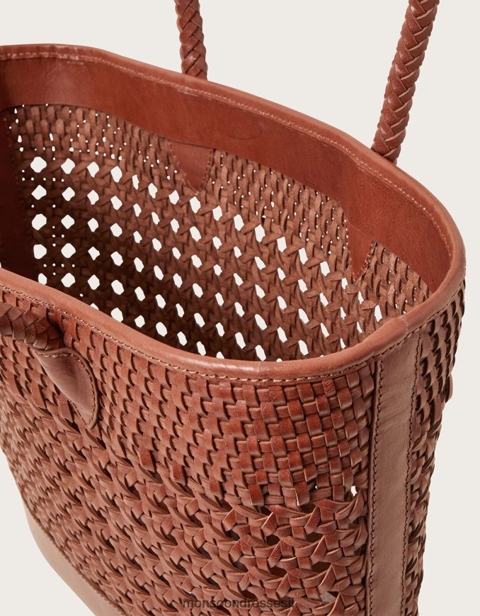 אבזר Monsoon תיק עור ארוג אופנה נשים HTJ0TZ1458